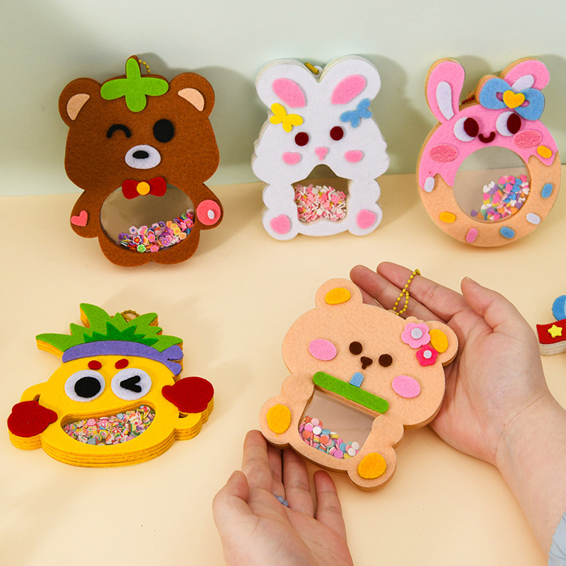 Kid Toys And Craft - Karikatür Olmayan Dokuma Sallamak Kolye DIY