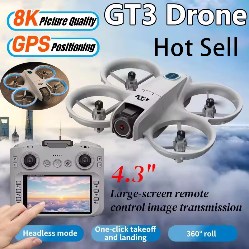 Yeni GT3 MAX Drone 8K HD 4.3 i - Toys For Kids Video incelemesi ve fiyatı