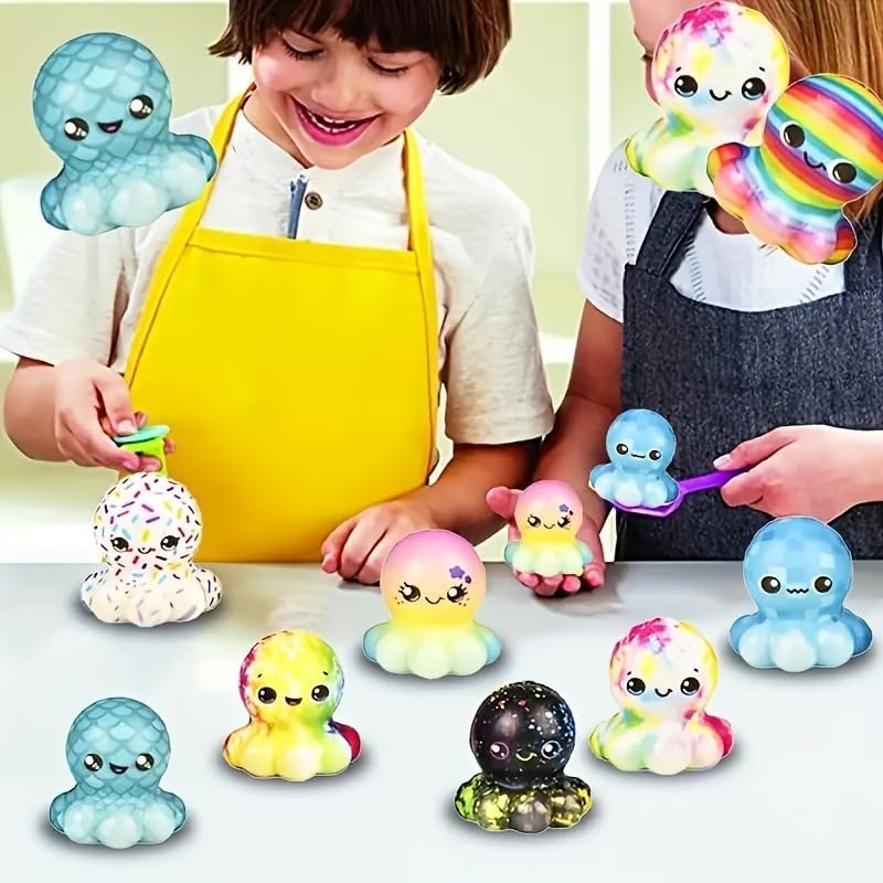 6/12 adet ahtapot yavaş yumuşa - Kids Toys Easter incelemesi ve fiyatı